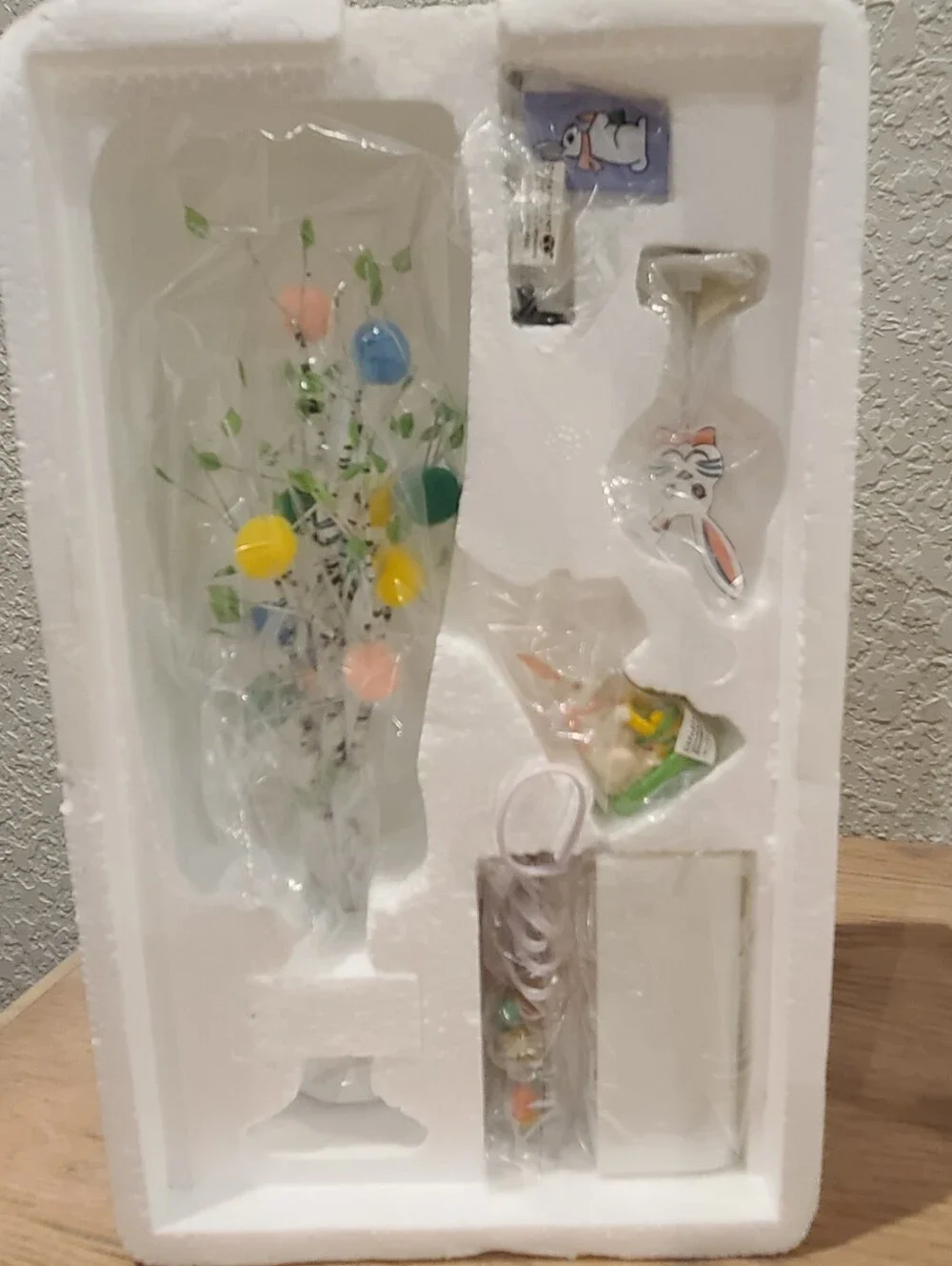 Department 56 Easter Decorating Set Pastel Easter Egg Tree Lights Retired NIB